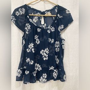 Hollister Flower Blouse